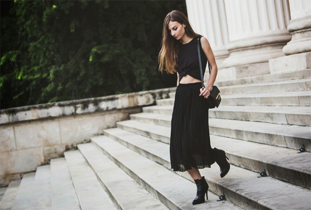 saia midi com bota
