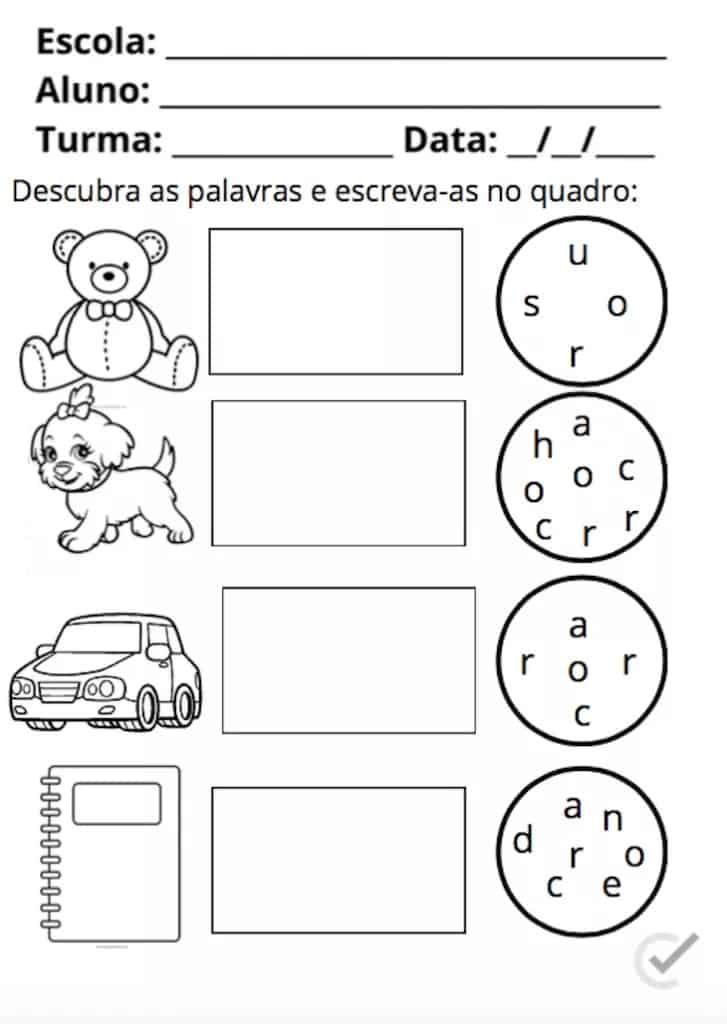rotina infantil com tarefas