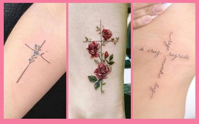tatuagem de cruz nas costas