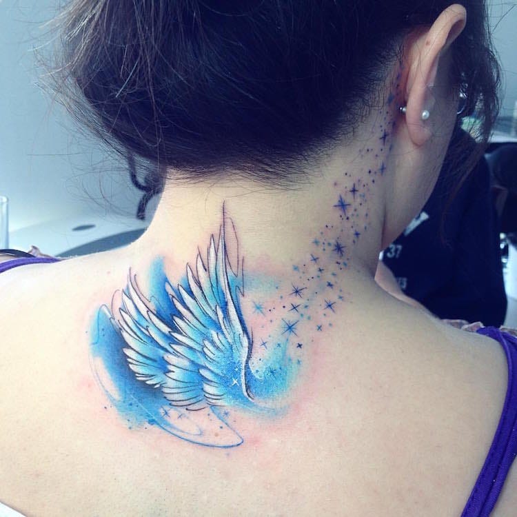 tatuagem anjo guerreiro