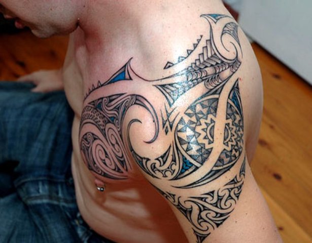 tatuagem maori perna