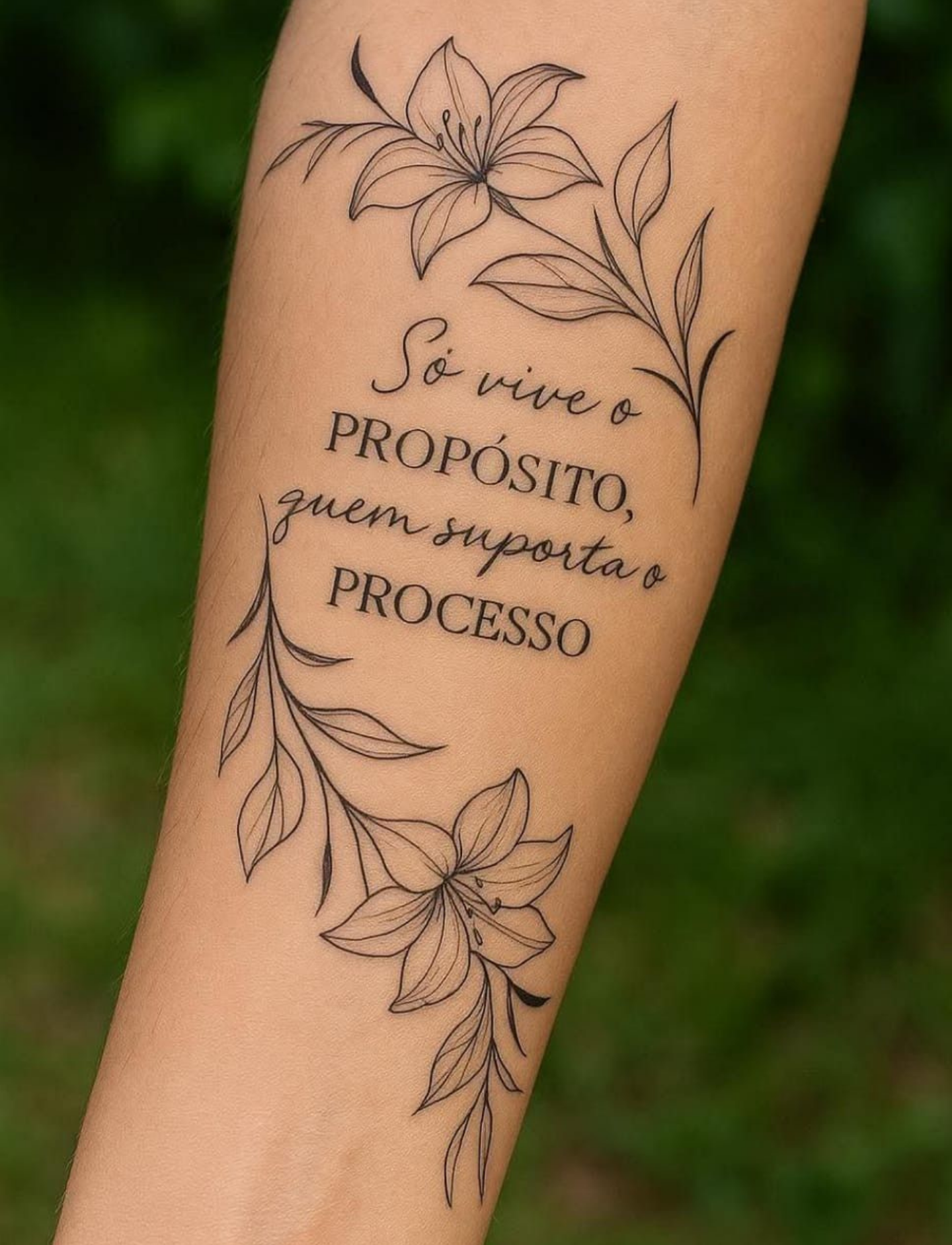 blackwork braço feminino