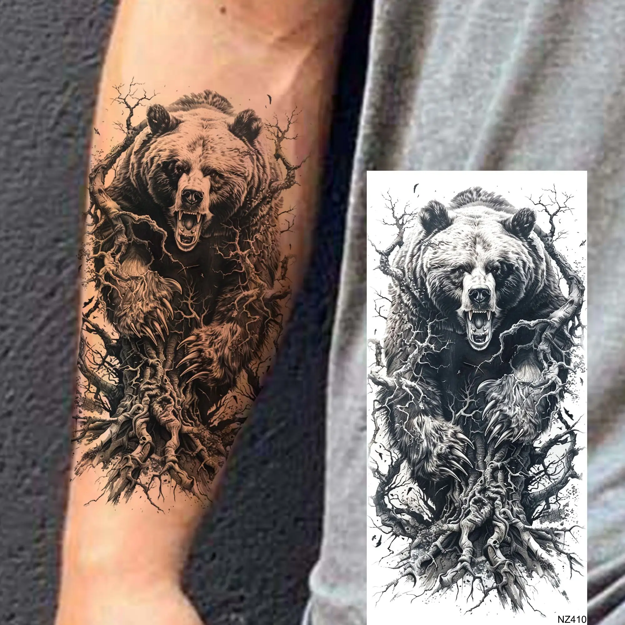 tatuagem urso delicada