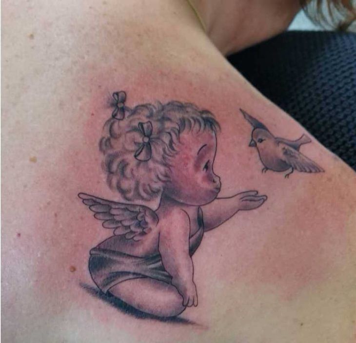 tatuagem asas de anjo gabriel