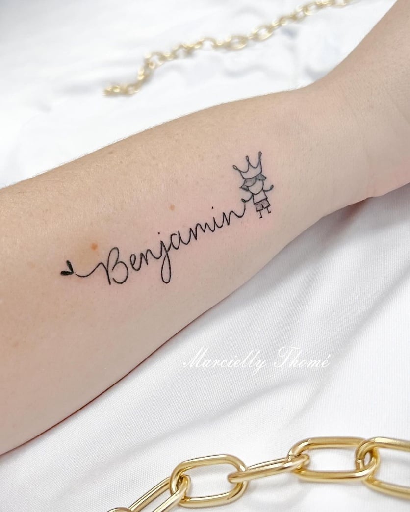 tatuagem nome pai