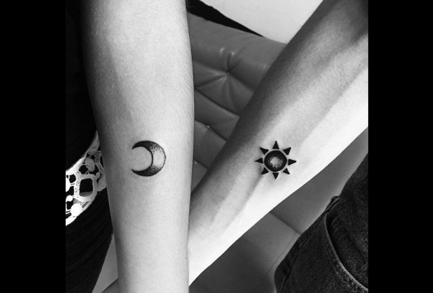 tatuagem de casal coordenada geográfica