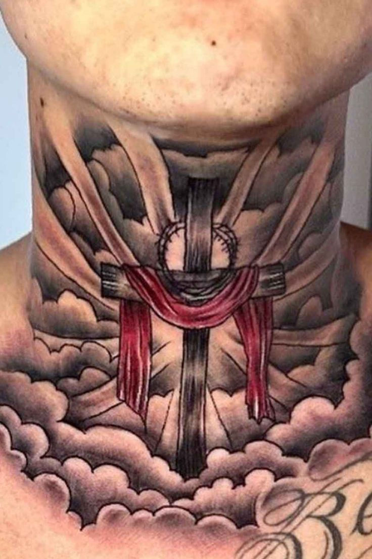 inspiração tatuagem cruz pescoço