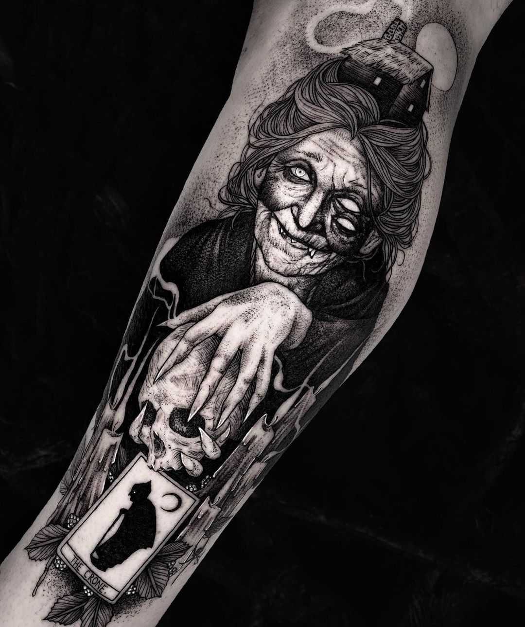 tatuagem de bruxa feminina