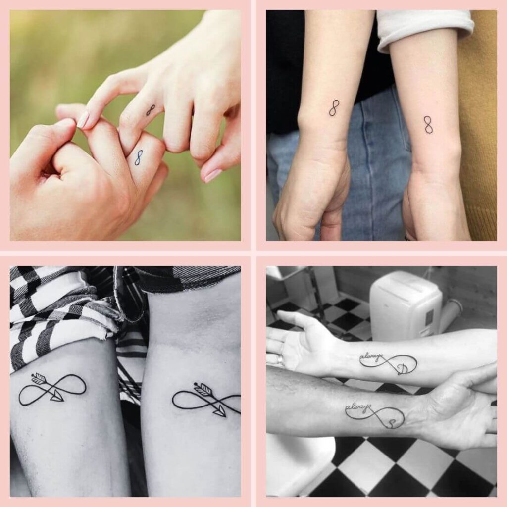 tatuagem de casal abstrata