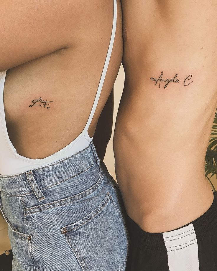tatuagem de casal fine line