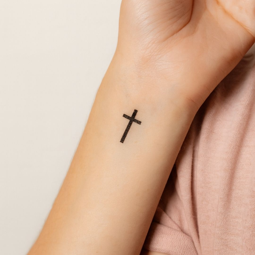 tempo tatuagem de cruz braço