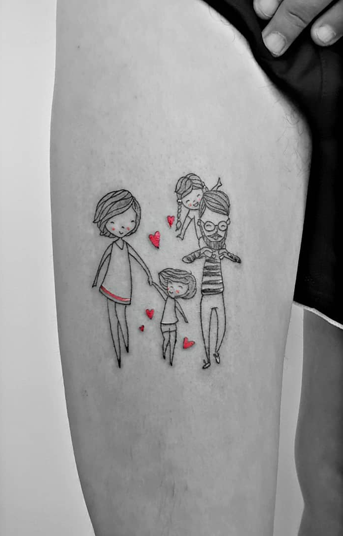 tatuagem de datas importantes família