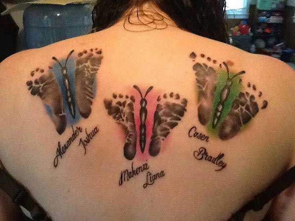 tatuagem filhos casal combinando