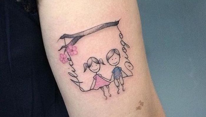 tatuagem filhos casal símbolos