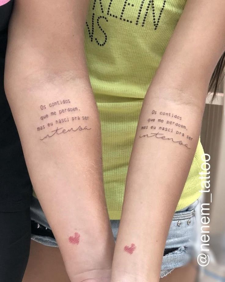 tatuagem de irmãos delicada