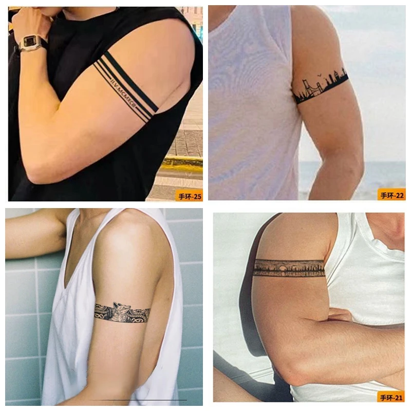tatuagem faixa braço com setas