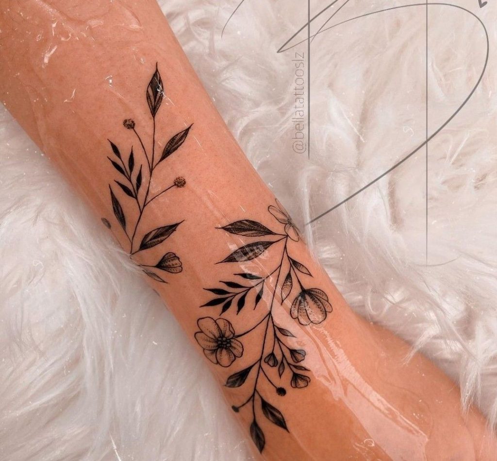 tatuagem feminina braço antebraço