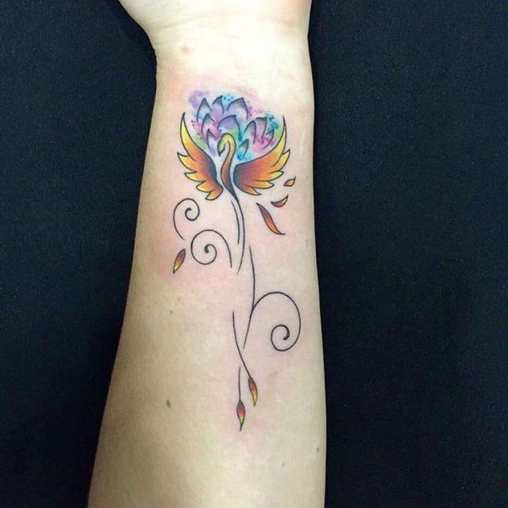 tatuagem fênix na nuca