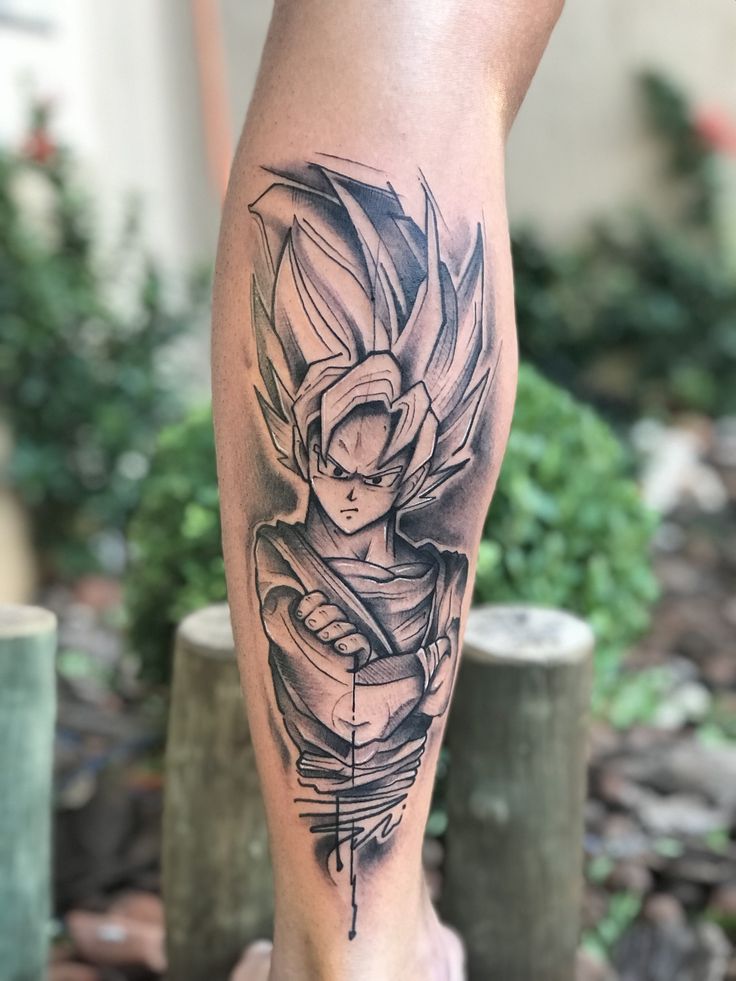 desenho goku tatuagem