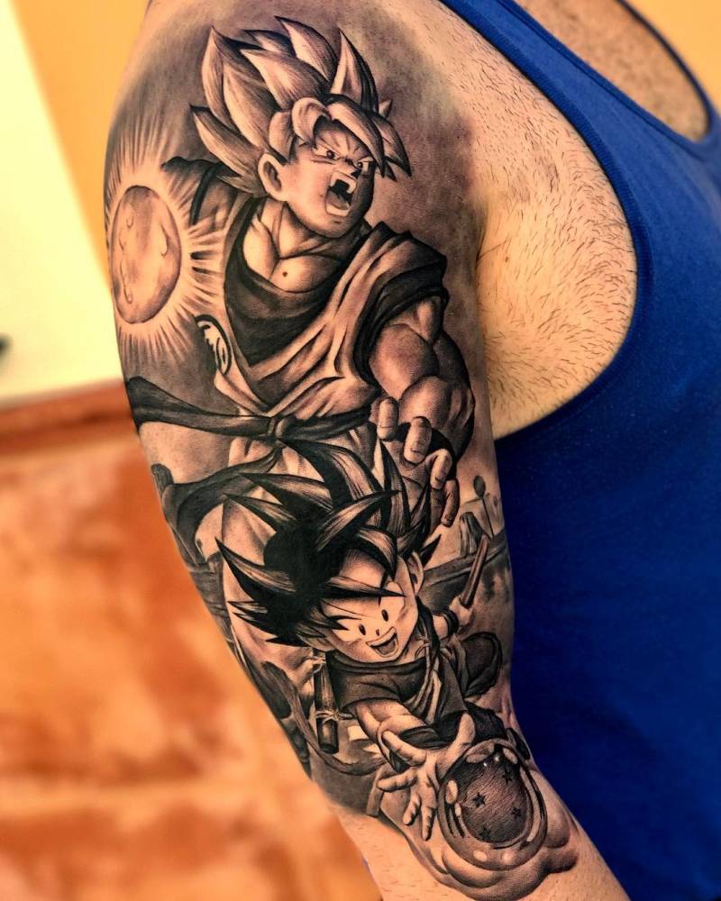 melhores locais para tatuagem goku