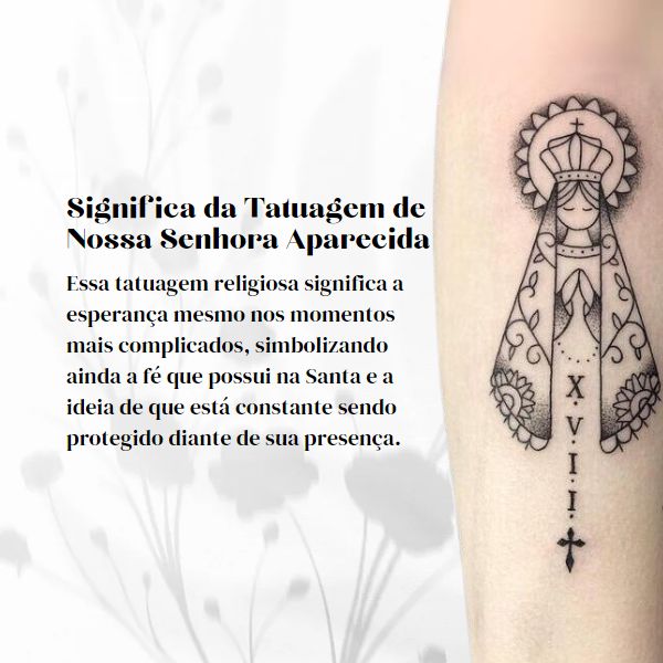 tatuagem Nossa Senhora Aparecida feminina