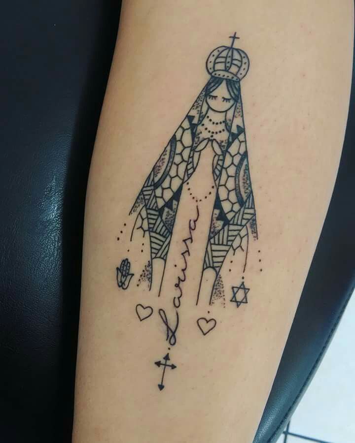 tatuagem terço Nossa Senhora Aparecida