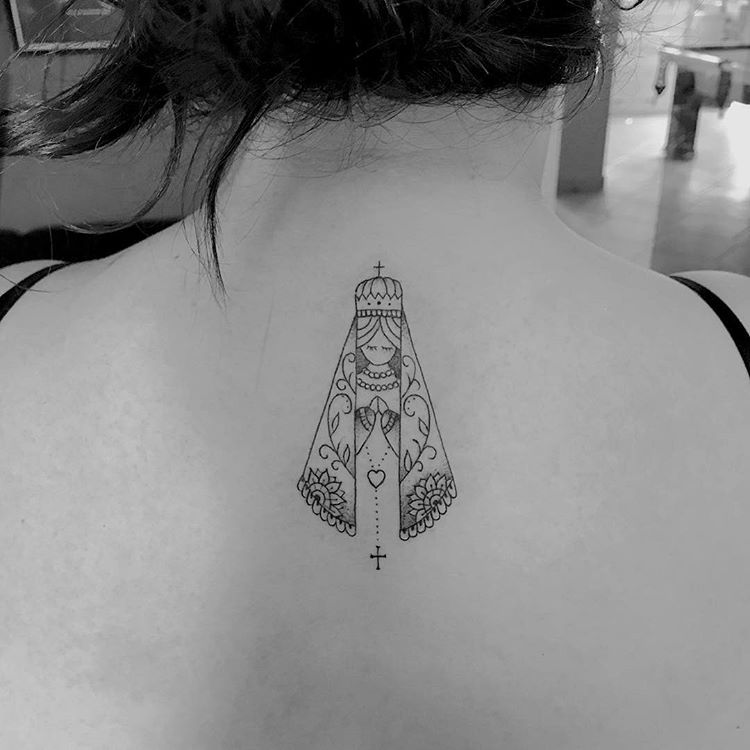 tatuagem Nossa Senhora Aparecida masculina