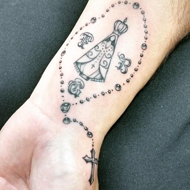 tatuagem Nossa Senhora Aparecida masculina