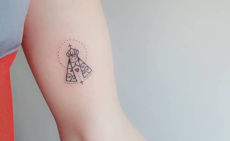 tatuagem Nossa Senhora Aparecida colorida