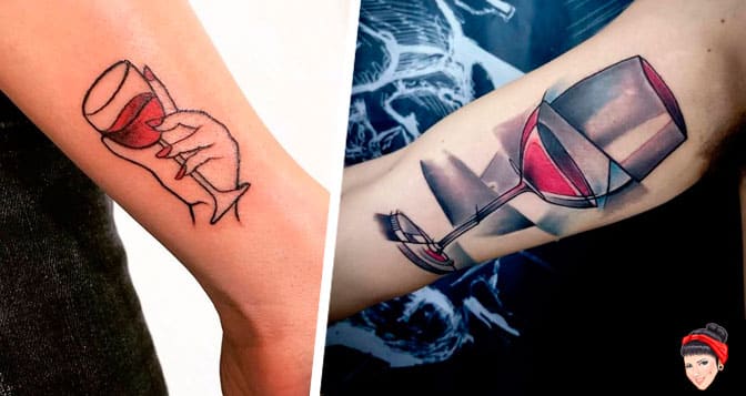 tatuagem de vinho e café