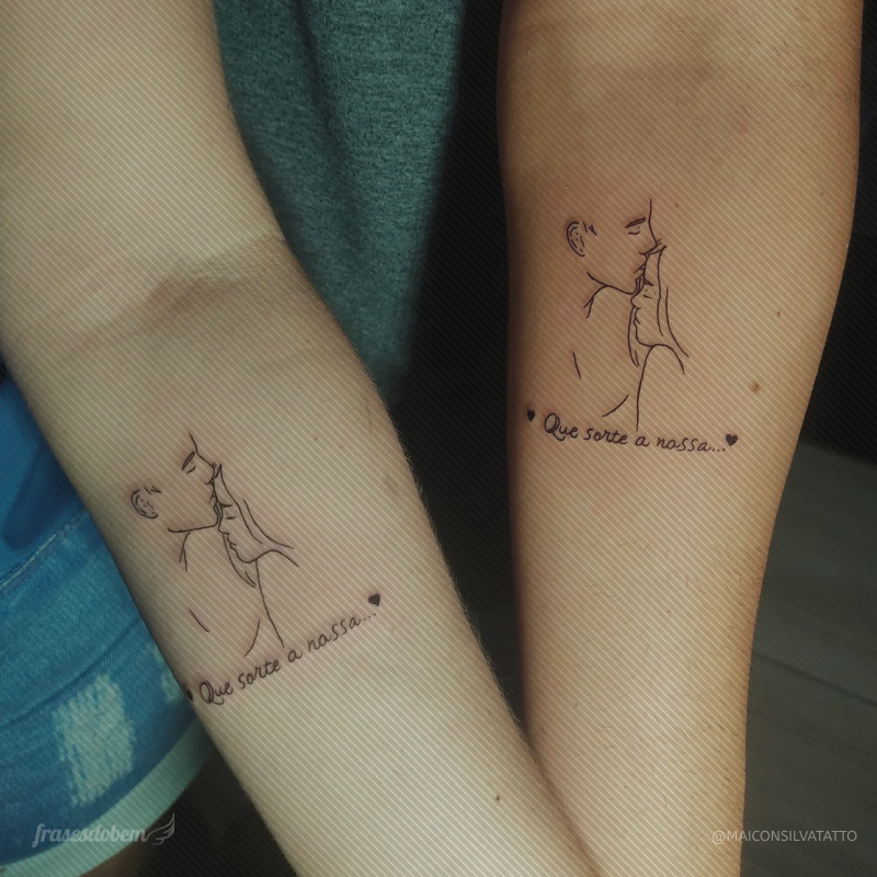 tatuagem de casal delicada