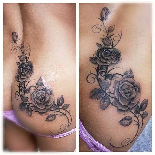 tatuagem de frase na bunda
