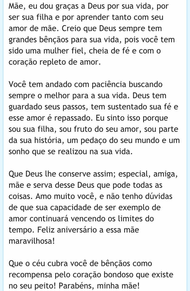 textos para homenagear a mãe
