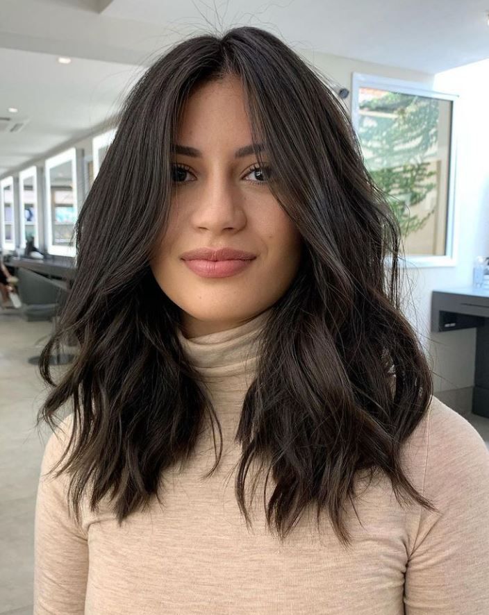 corte de cabelo medio para rosto redondo