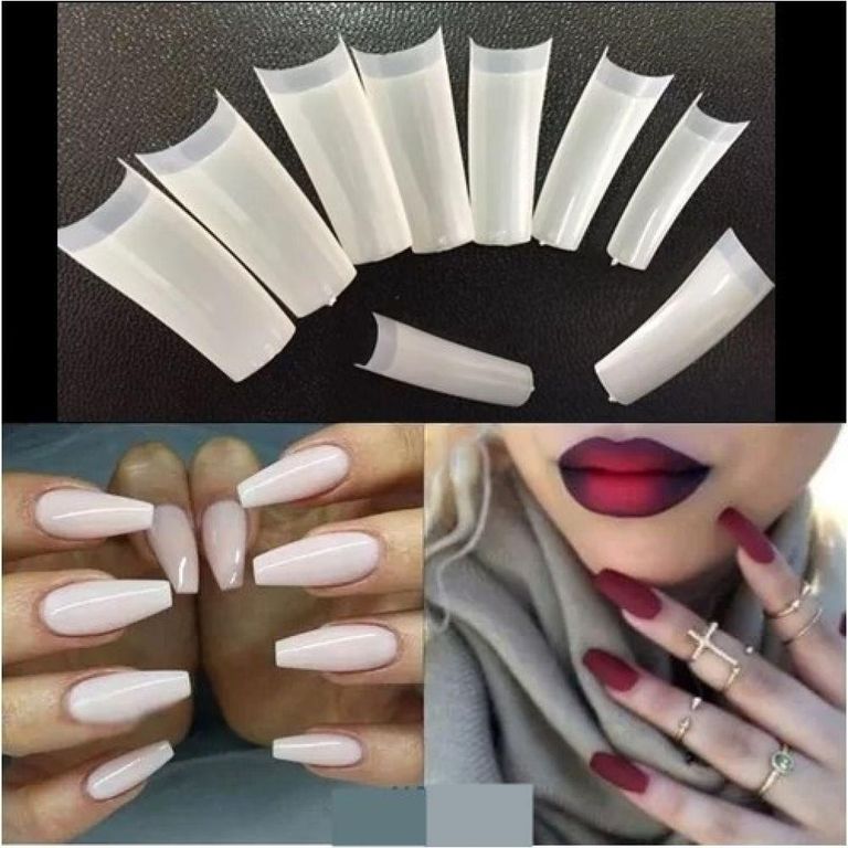 unhas de gel com tips