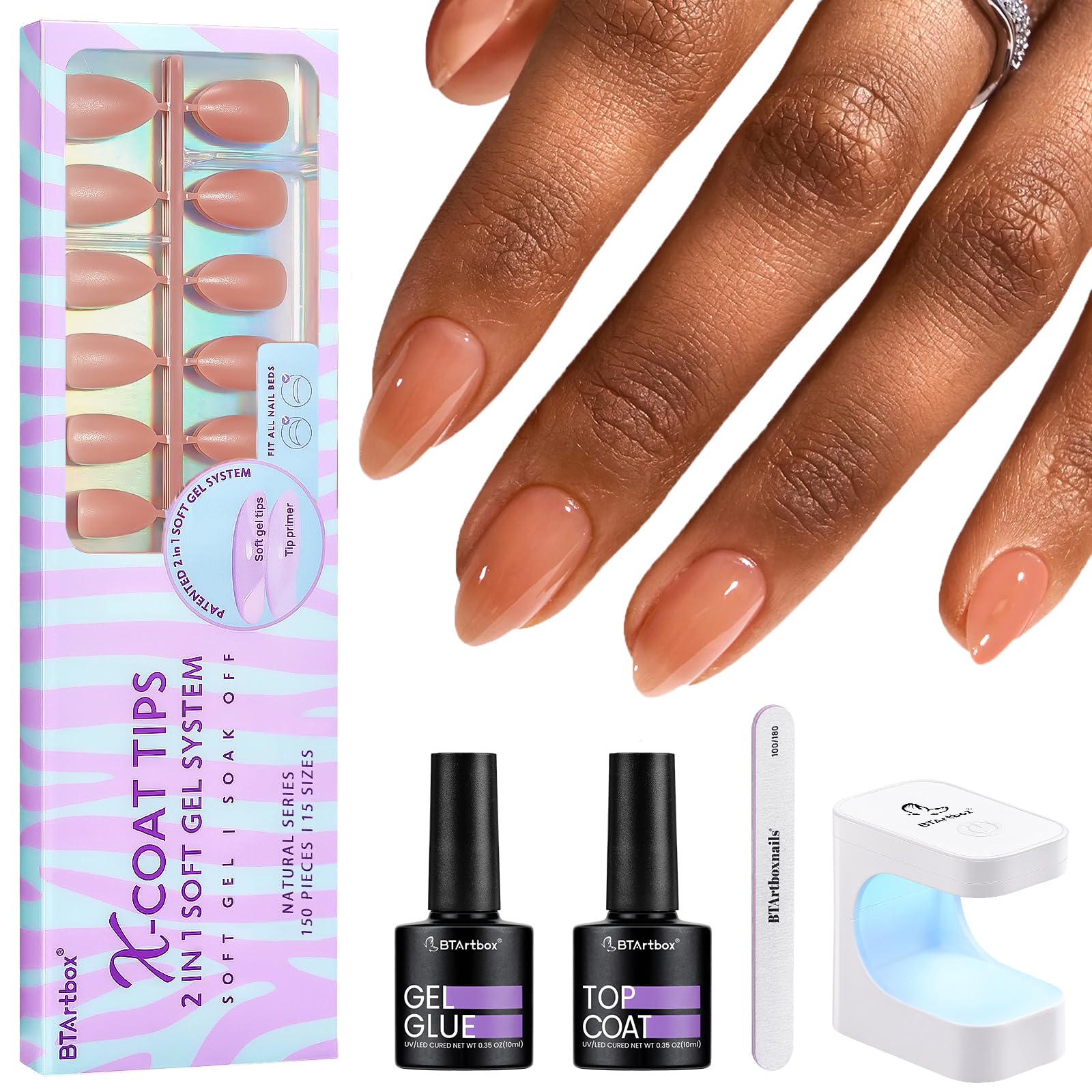 unhas acrílicas com tips