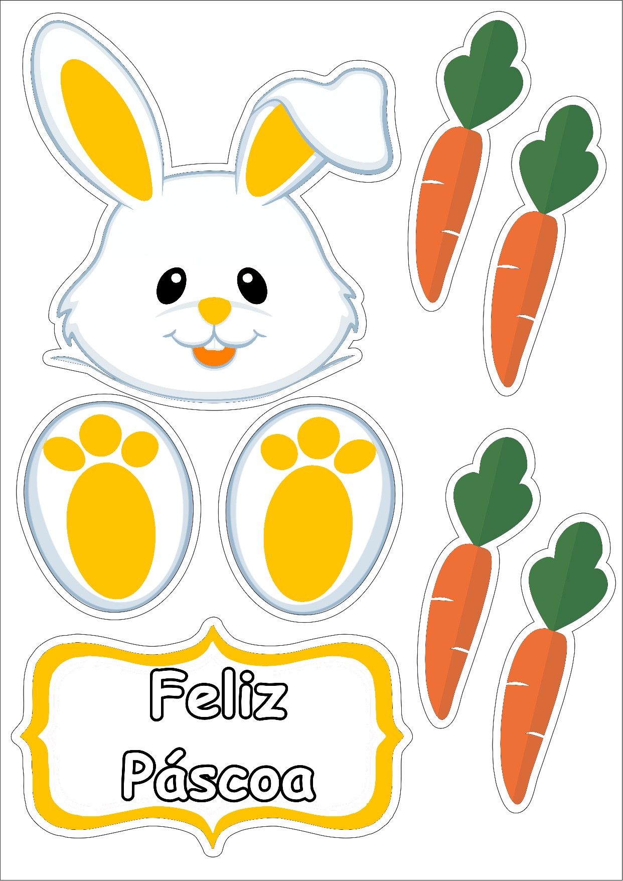 topper de bolo pascoa coelho