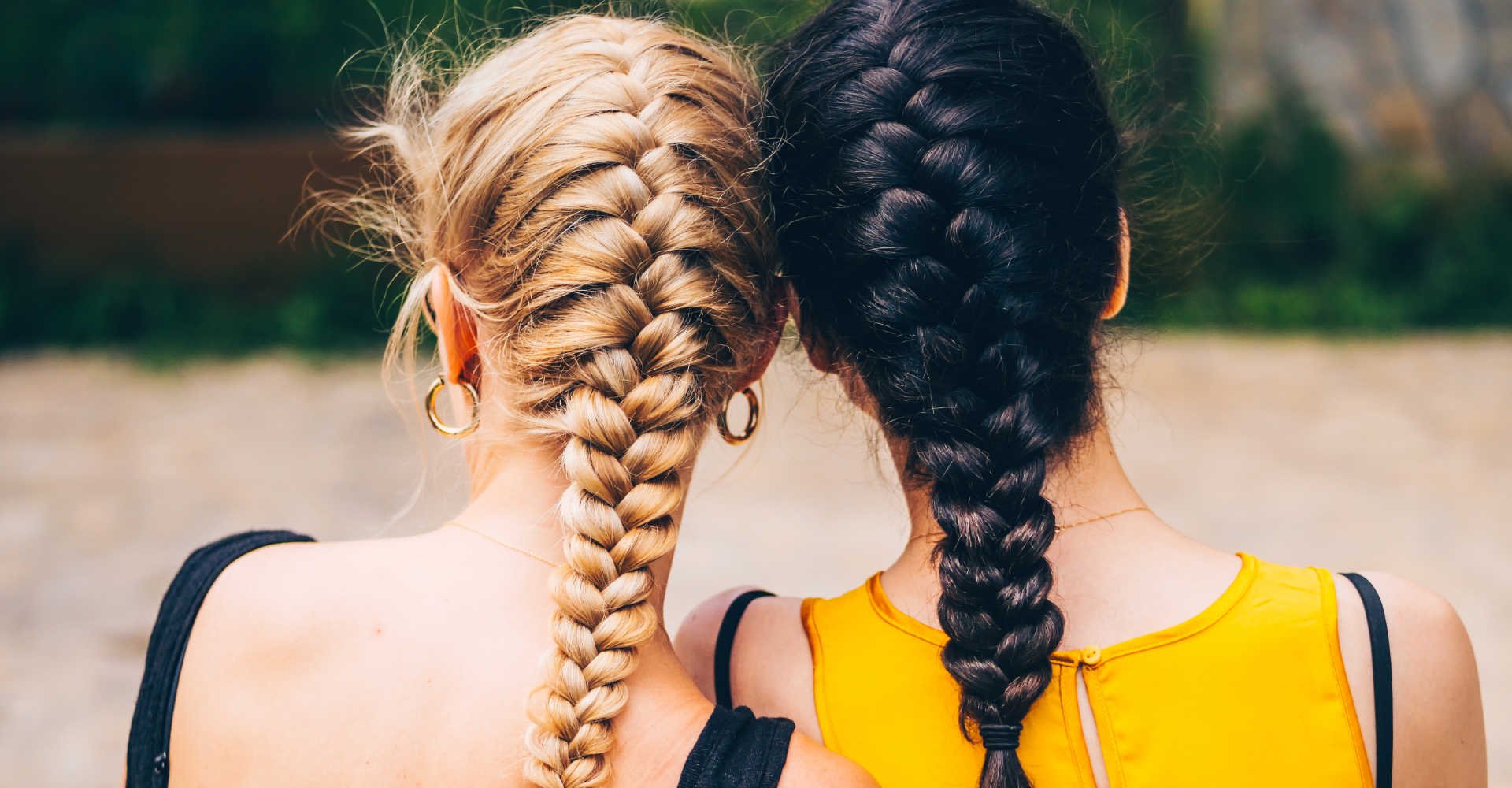 penteado com trança e cabelo solto