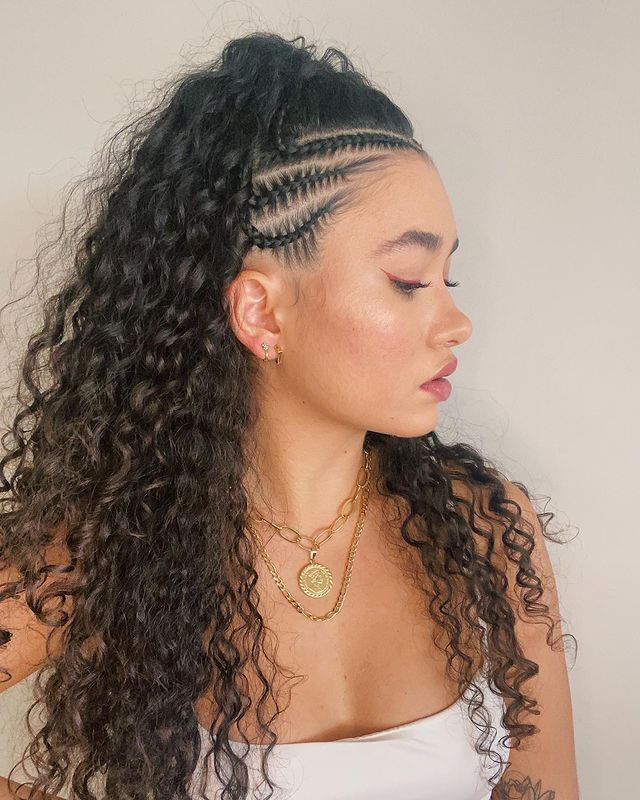 trança lateral cabelo