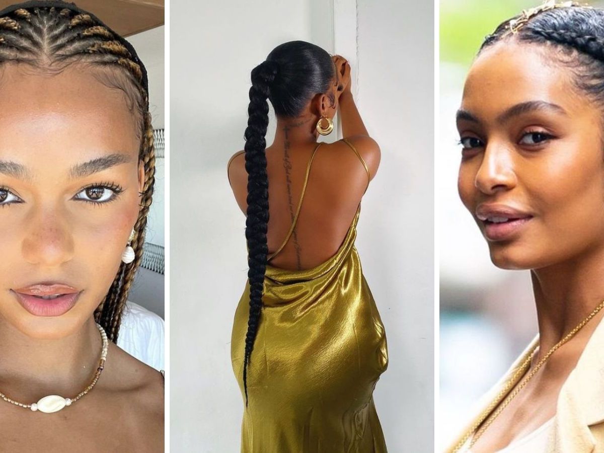 Trança raiz com box braids