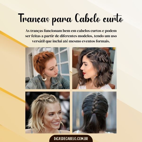 trança em cabelo extra curto