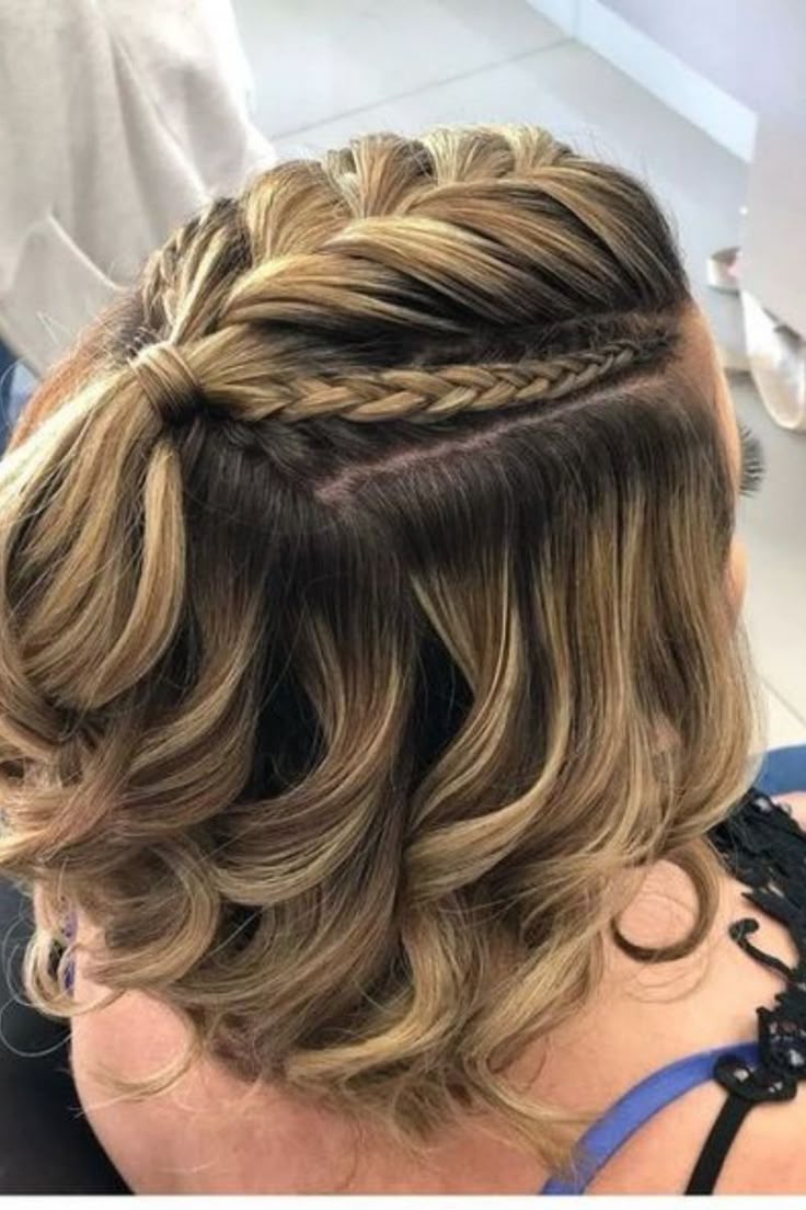 trança para festa cabelo curto