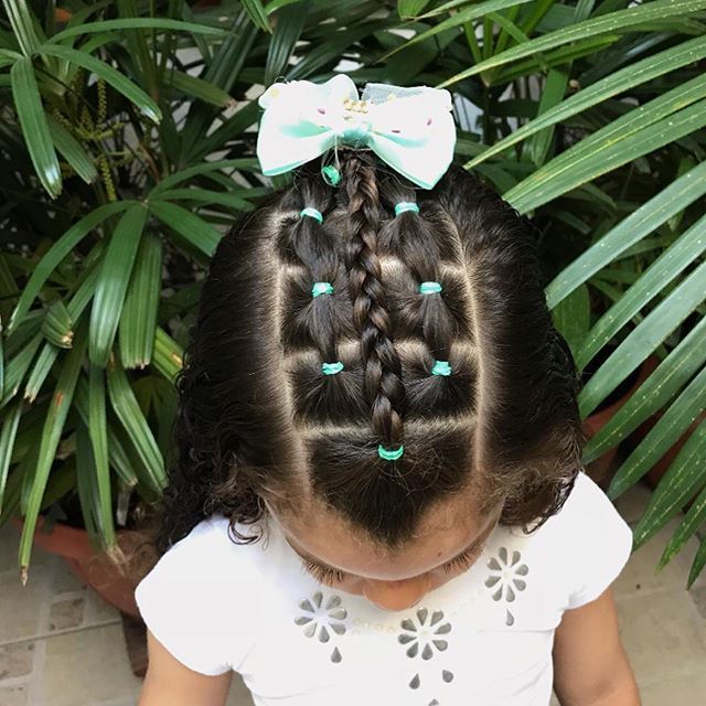 penteado infantil rápido com elástico
