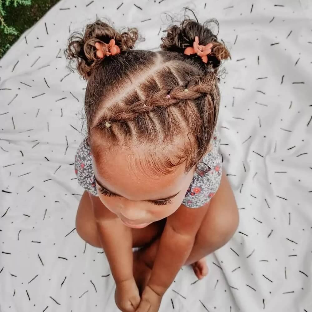 penteado infantil rápido com elástico