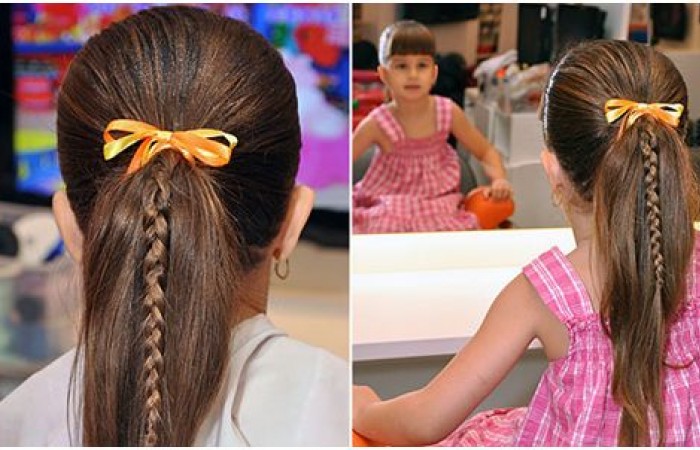penteado escolar infantil com elásticos