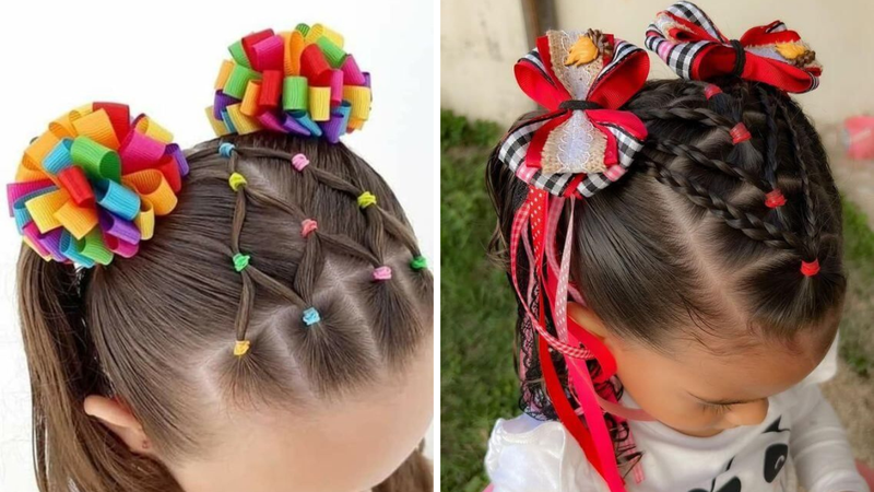 penteado infantil para cabelo crespo com elástico