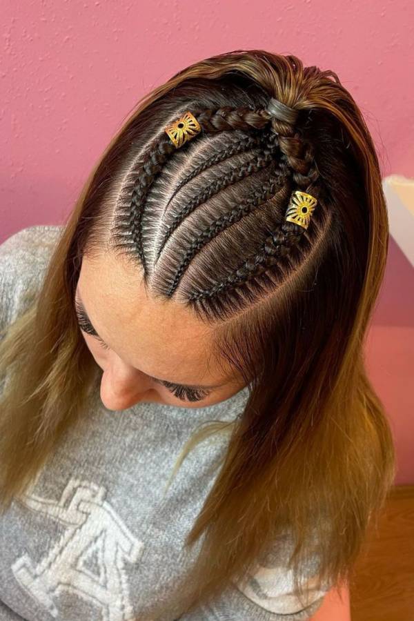 trança espinha de peixe cabelo liso