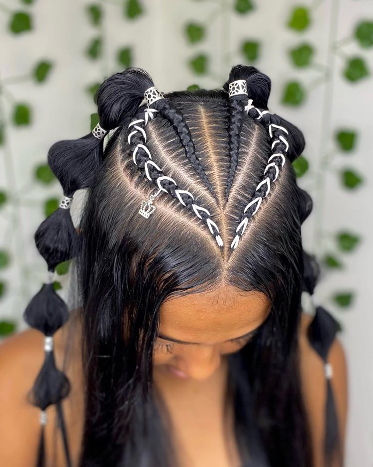 extensão de trança para cabelo liso