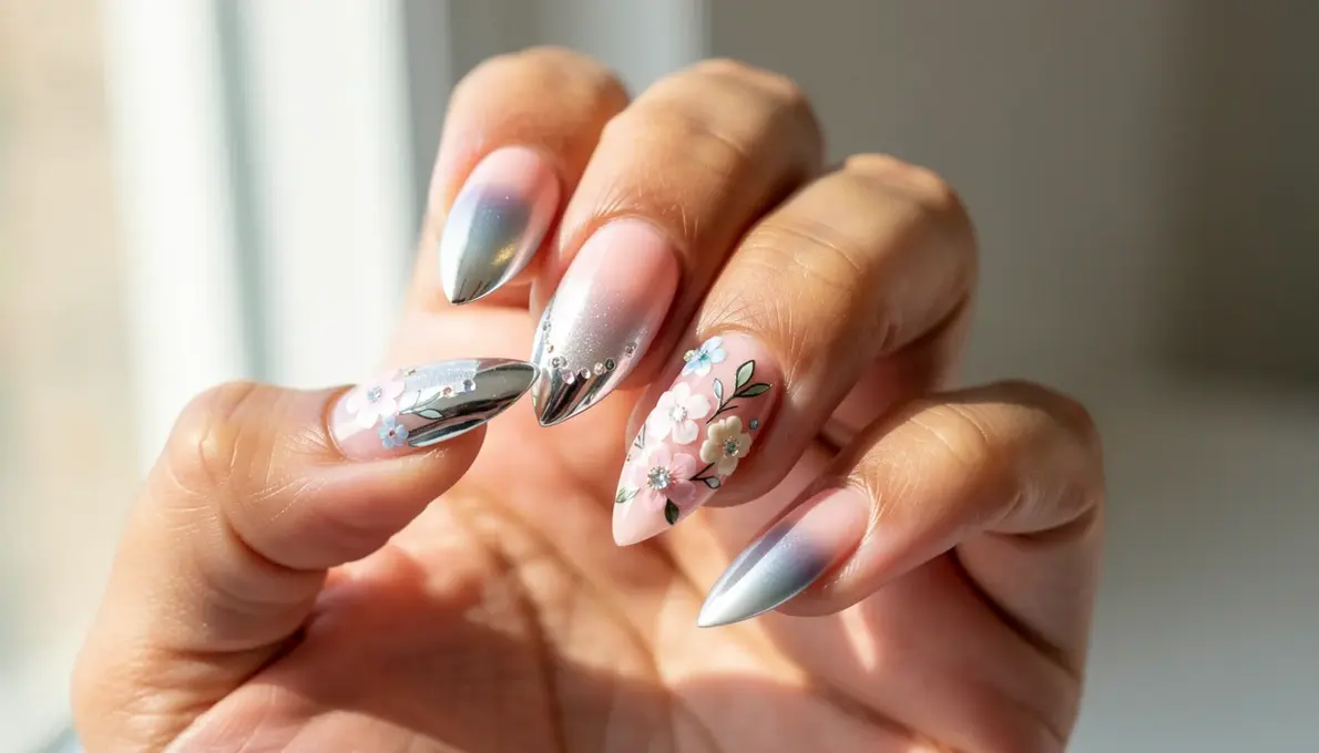 fixar pedrinhas em unhas postiças