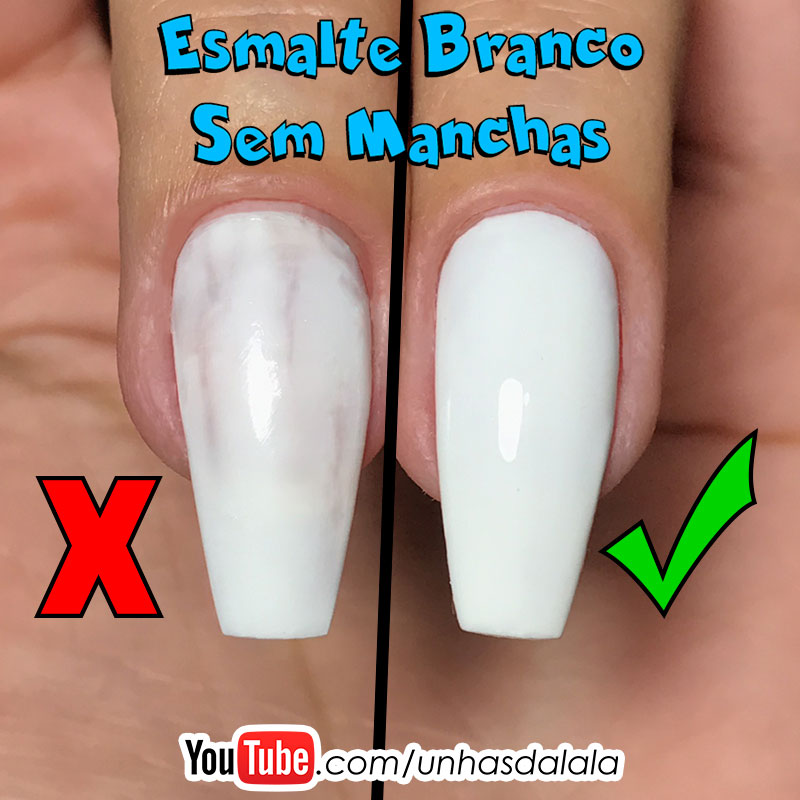 como evitar esmalte branco manchado